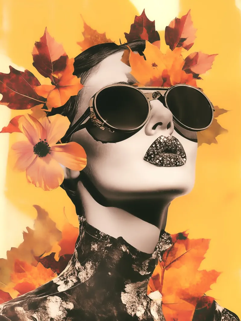Modella Versace in vena di autunno poster da Autofocus