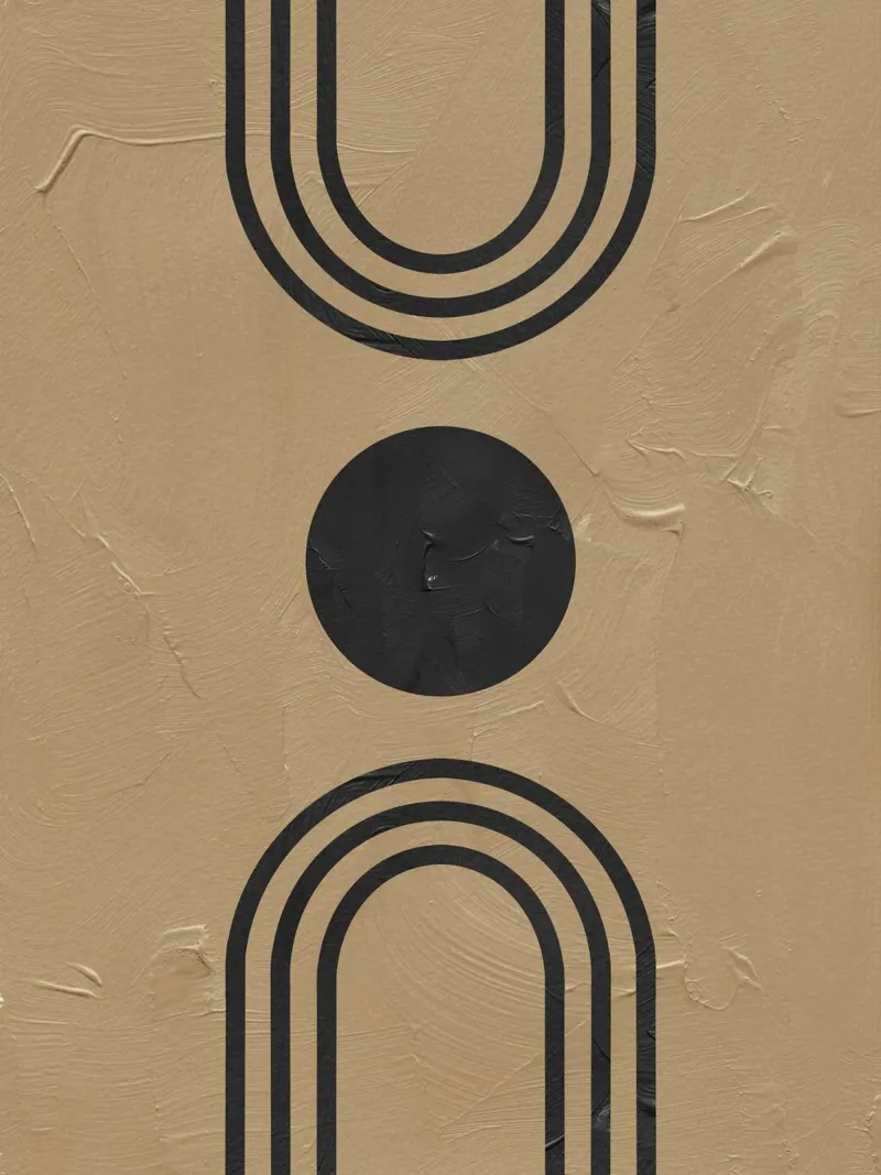 Simmetria geometrica - minimalismo moderno poster con telaio in plastica da Whole©
