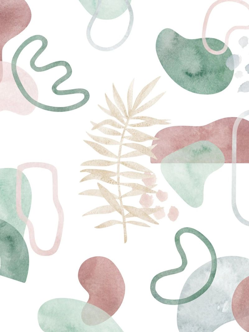 Abstract palm tree pattern - Modern botany canvas by Whole©