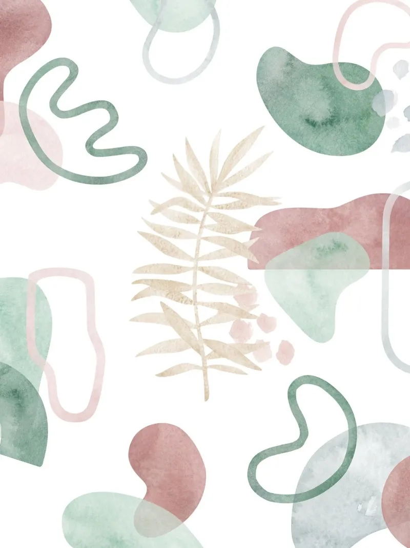 Abstract palm tree pattern - Modern botany alu-dibond by Whole©