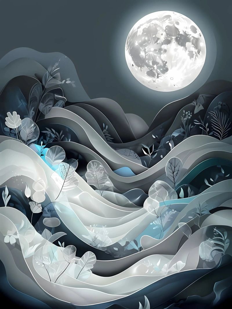 Serene Moonlight poster by Artistic-shop