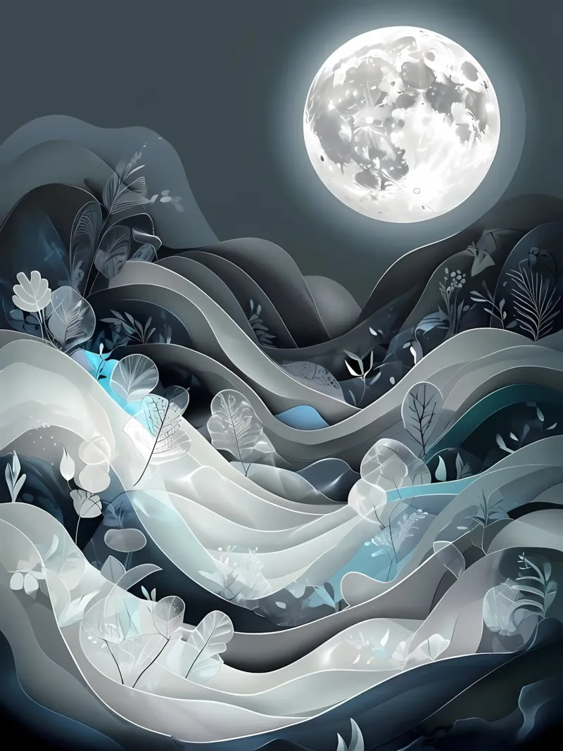 Serene Moonlight poster by Artistic-shop