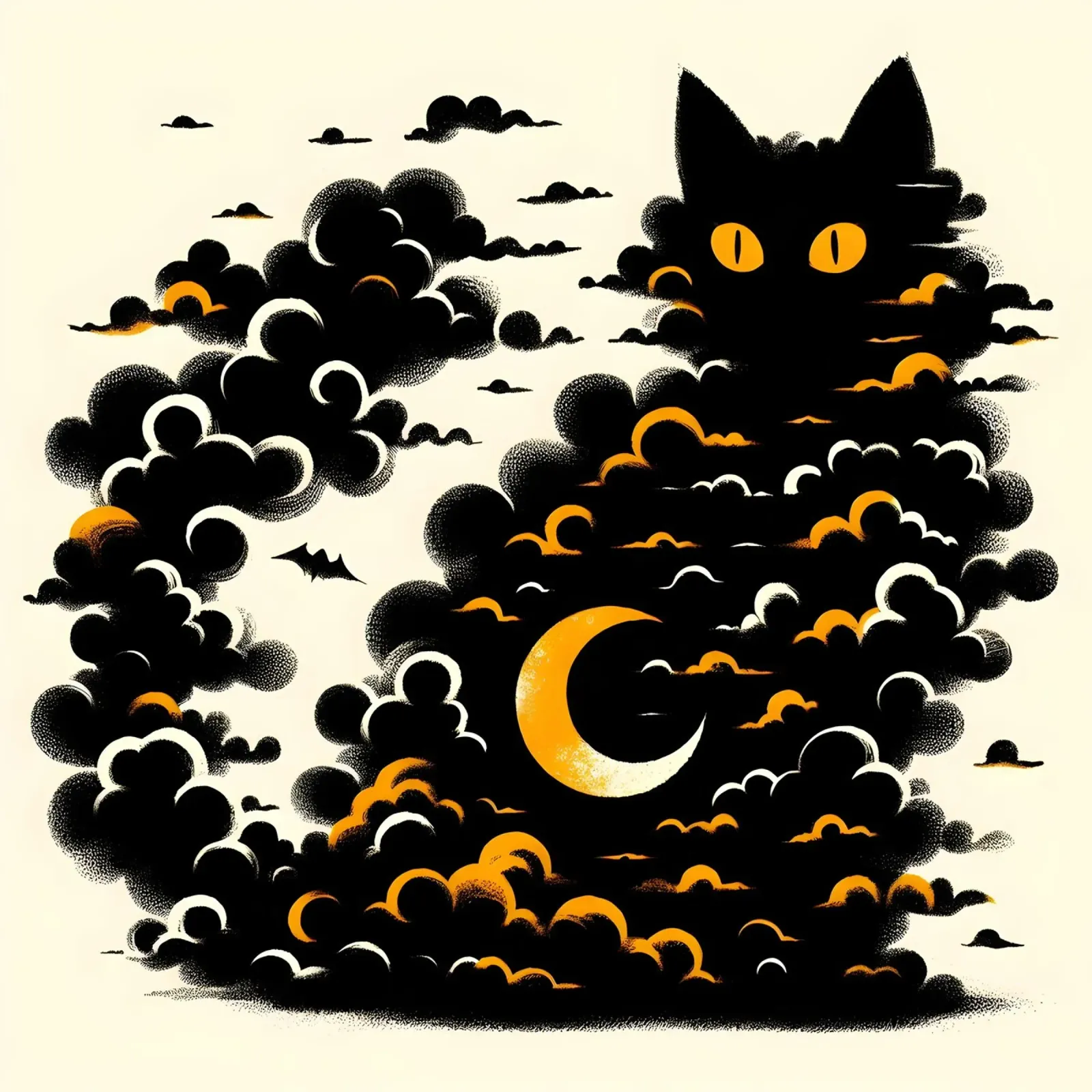 Cat In The Clouds canvas by ARTOMATIC
