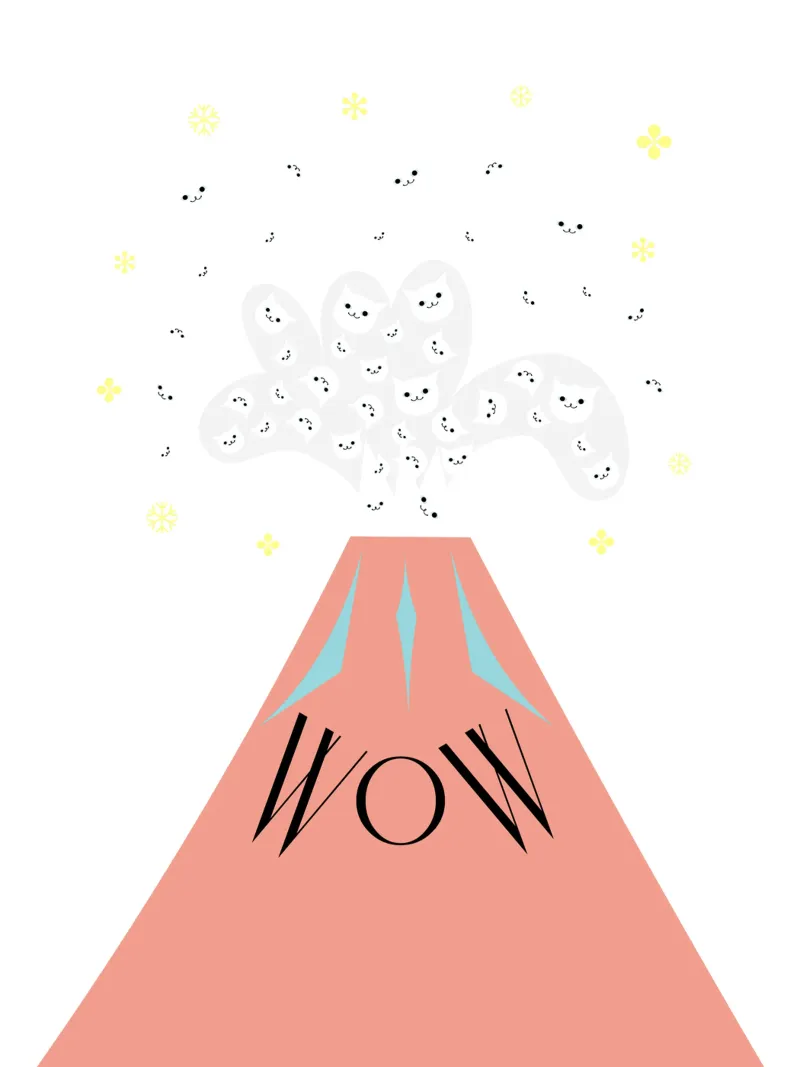 WOW - Cat mountain poster con telaio in alluminio da natural neutral