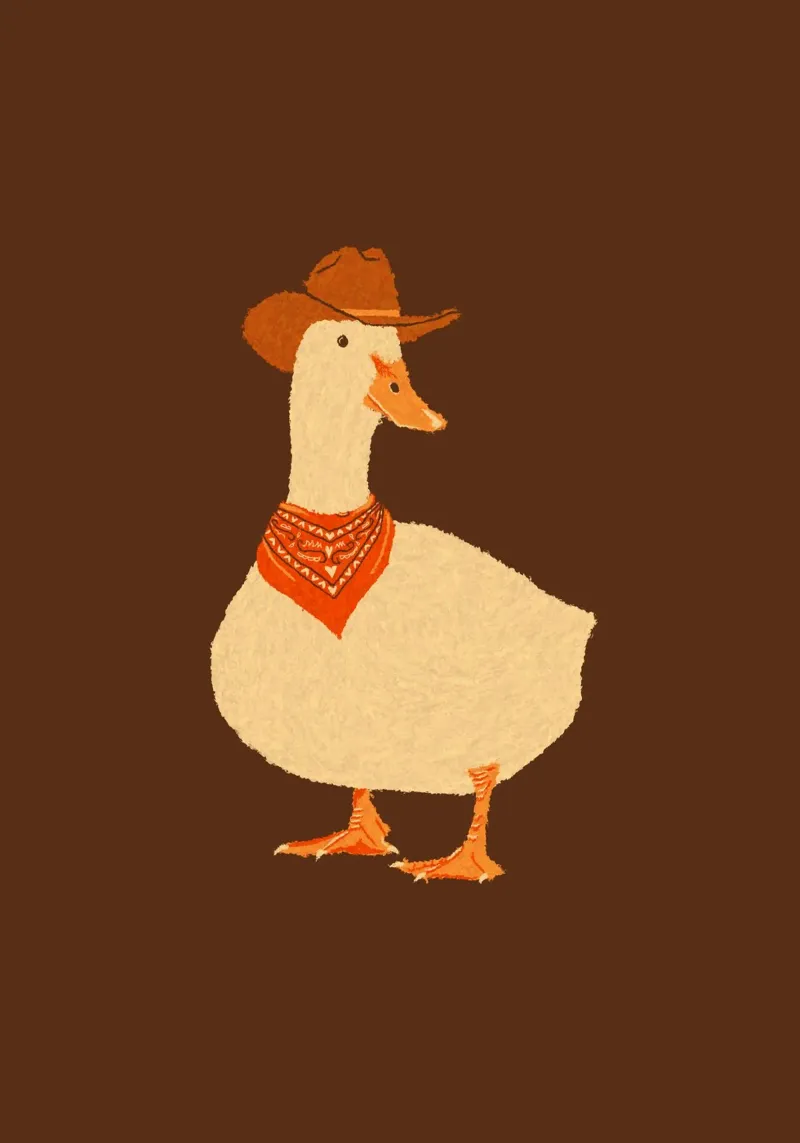 Bo The Cowboy Duck pellicola backlit da AnyoneCanYeehaw