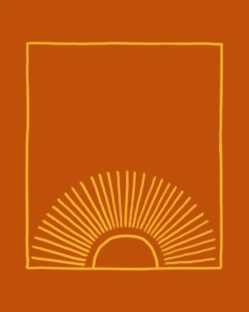 Caramel Sun poster with wooden frame by AnyoneCanYeehaw