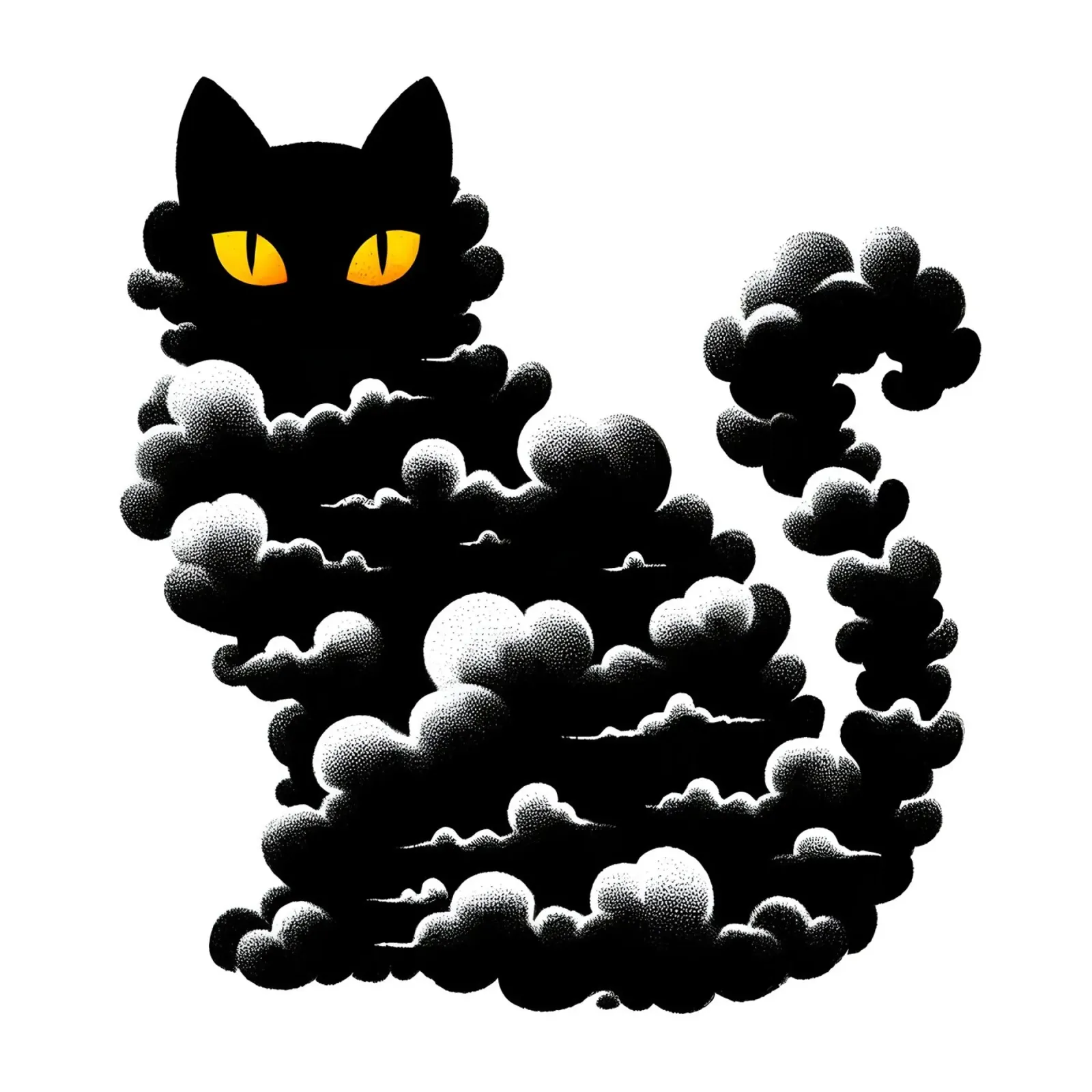 Spooky Black Cat canvas by ARTOMATIC