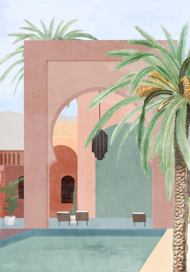 Moroccan Pool poster by ThingDesign