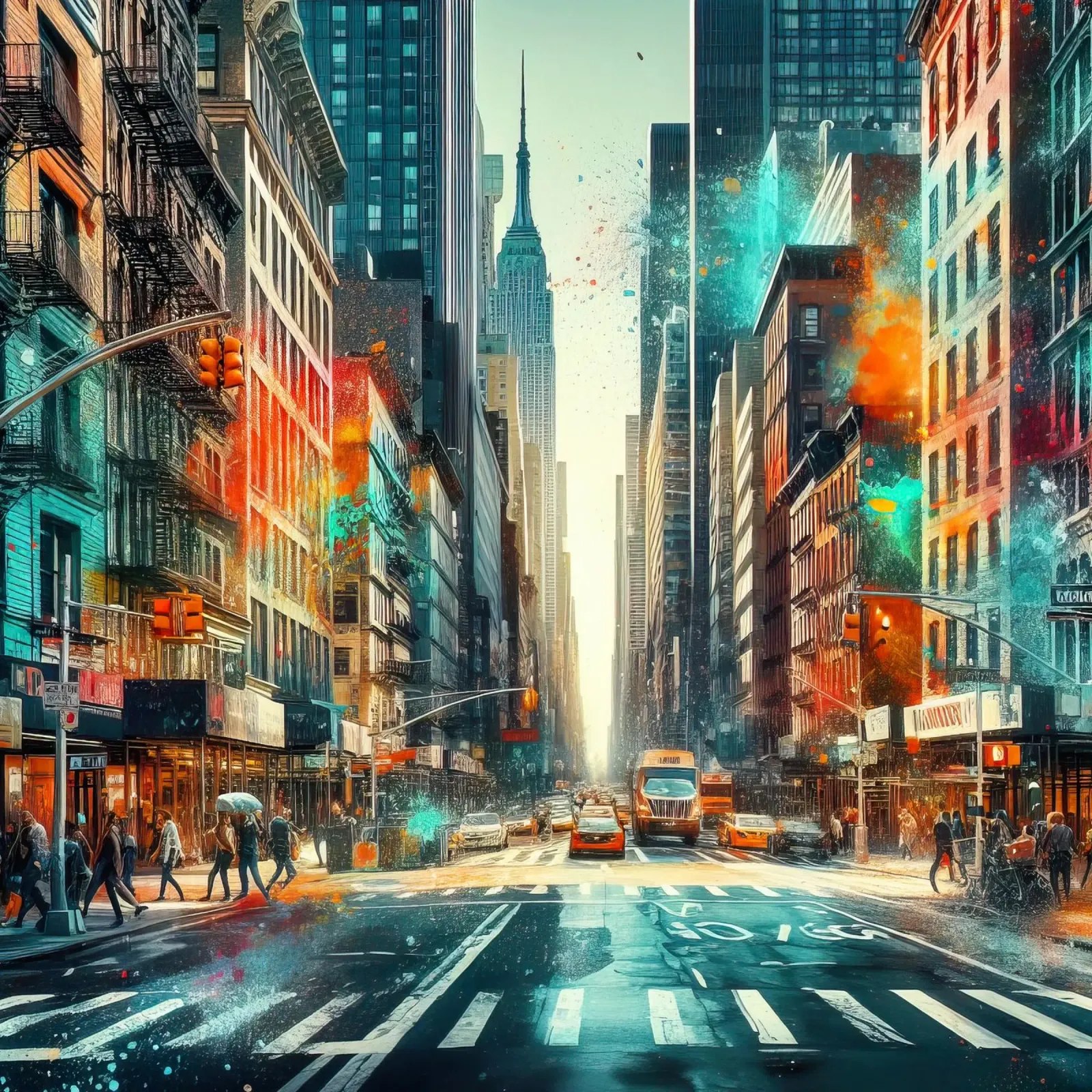 Una strada di New York pellicola backlit da ARTVI-SHOP