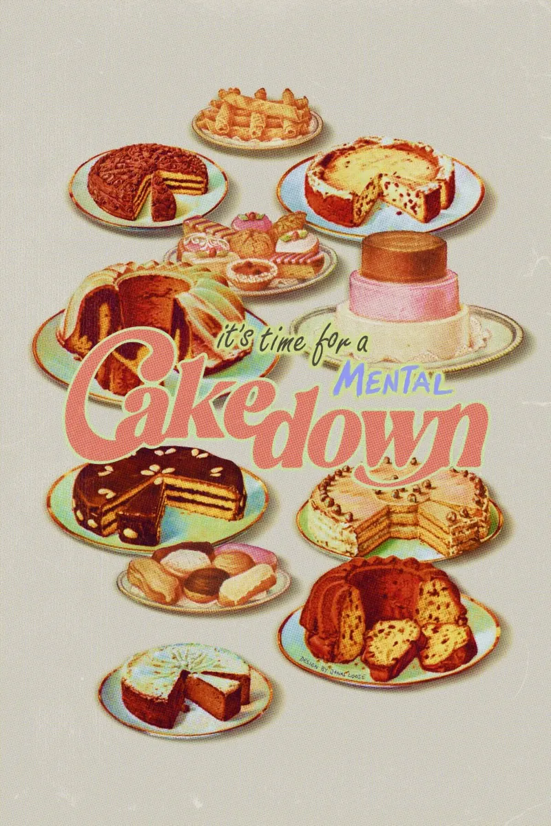 Mental Cakedown poster with aluminum frame by Jonas Loose