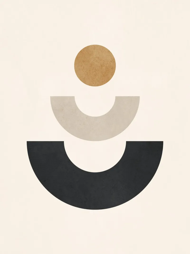 Minimal Geometric 35 poster with plastic frame by Gaite