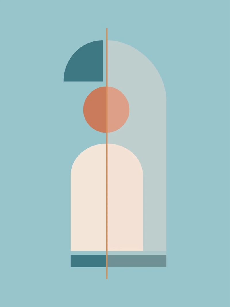 Geometrische Minimalformen 18 Poster von Gaite