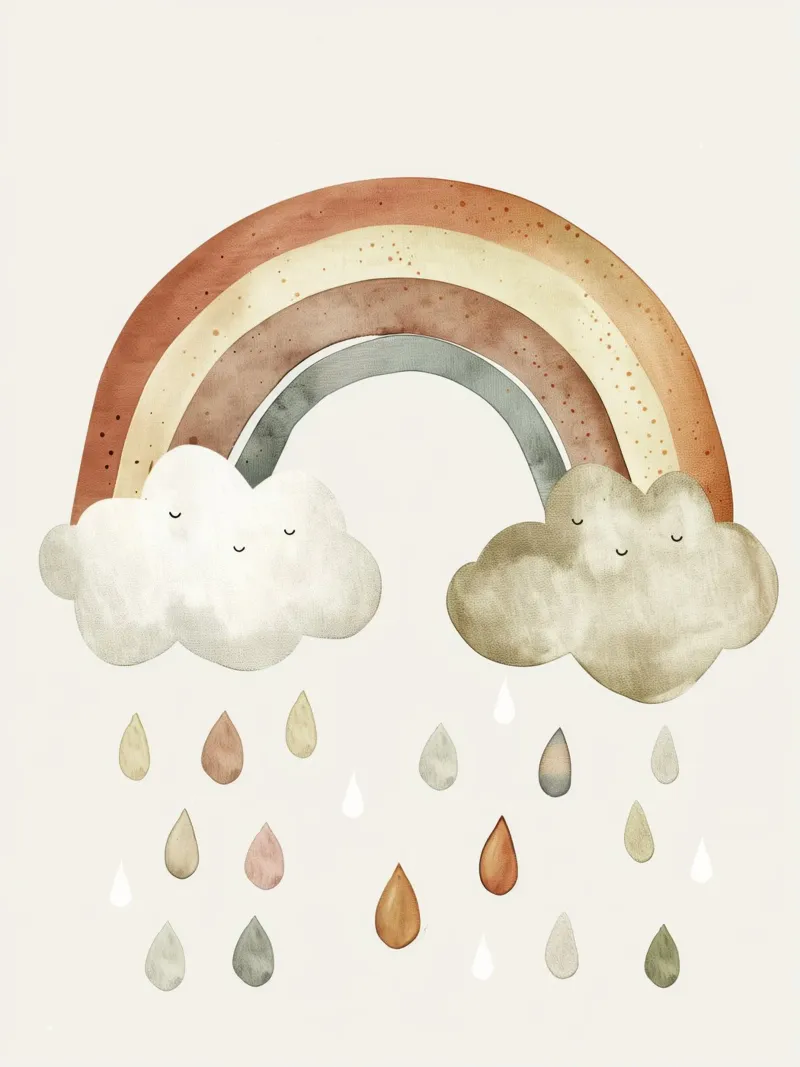Happy Rain carta hahnemühle da treechild