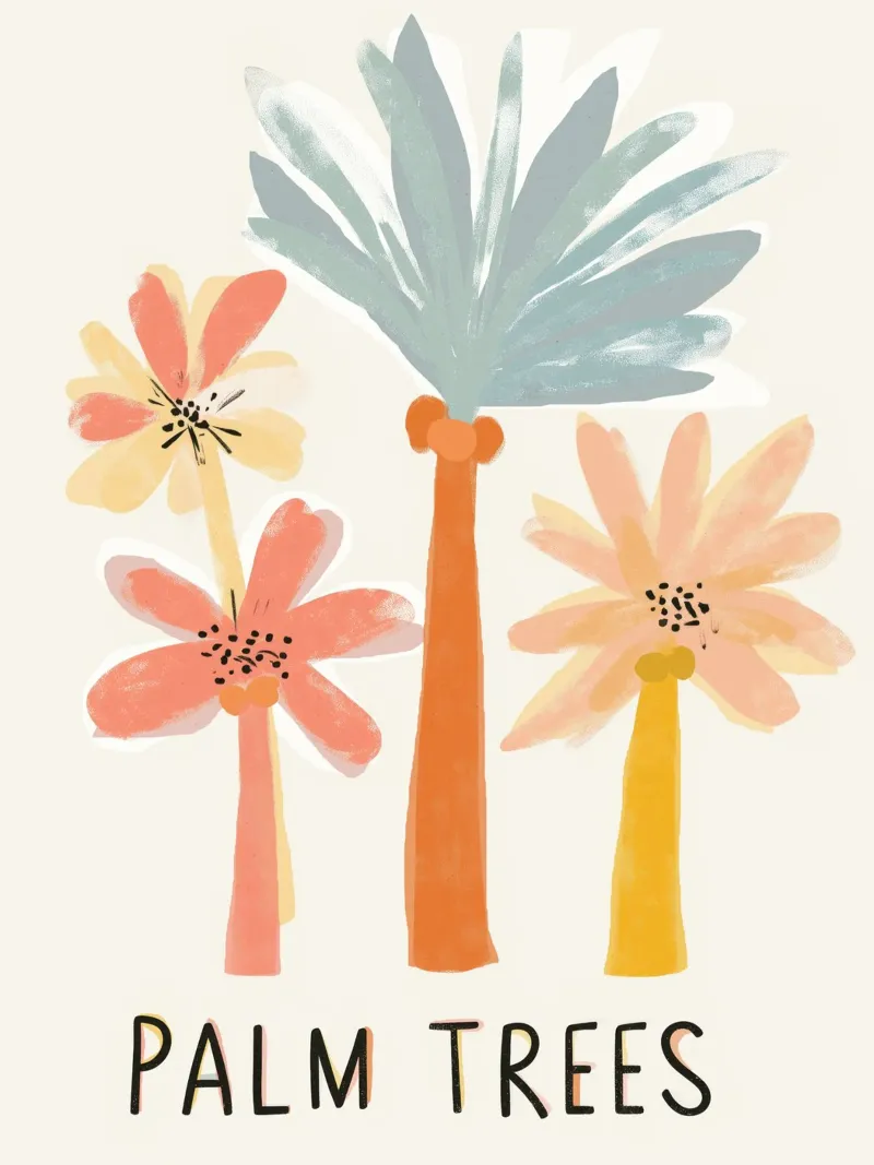 Palm Trees No 2 alluminio dibond da treechild