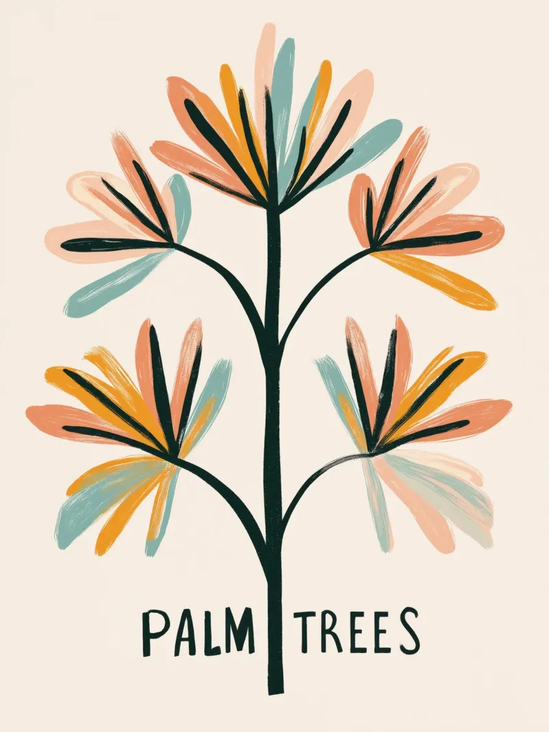Palm Trees No 3 alluminio dibond da treechild