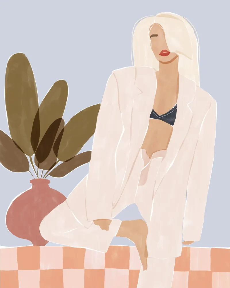 Troppo pigro per fare yoga poster da Ivy Green Illustrations