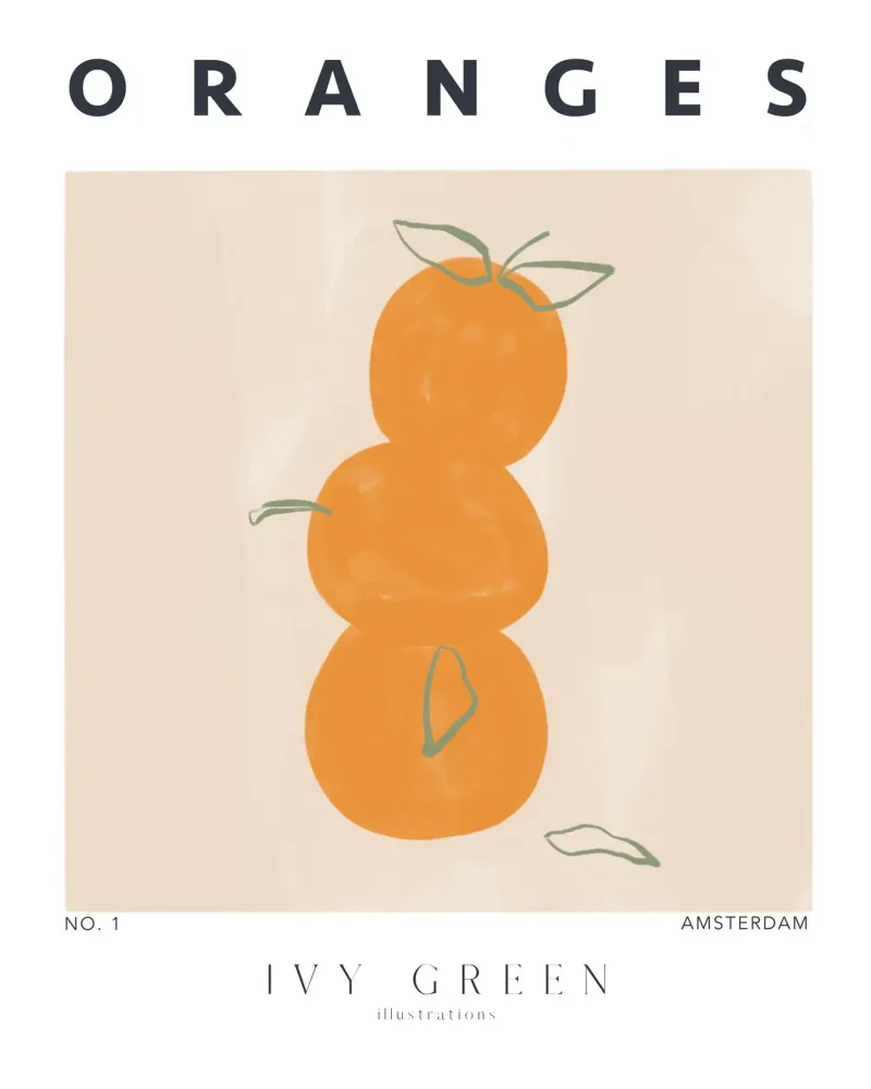 Arance poster da Ivy Green Illustrations