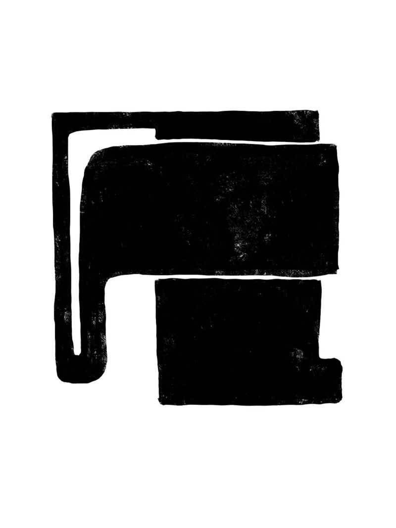 Art abstrait noir et blanc - Design minimaliste poster de Whole©