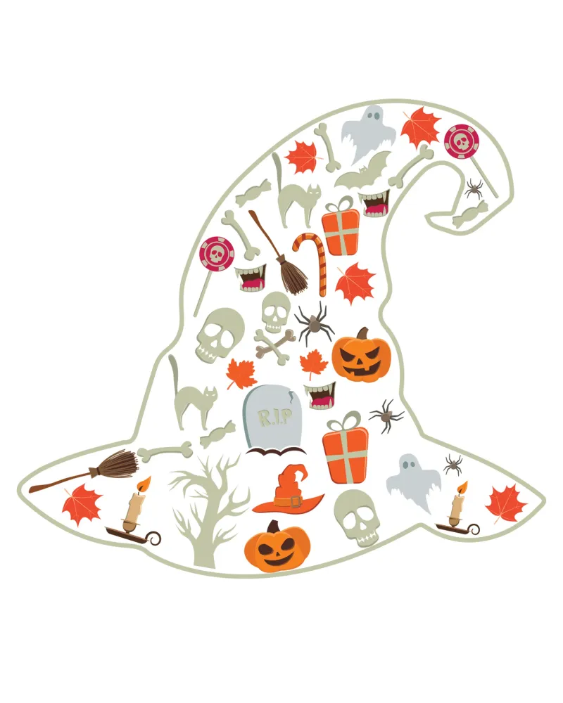 witch hat silhouette poster da edsonramosart