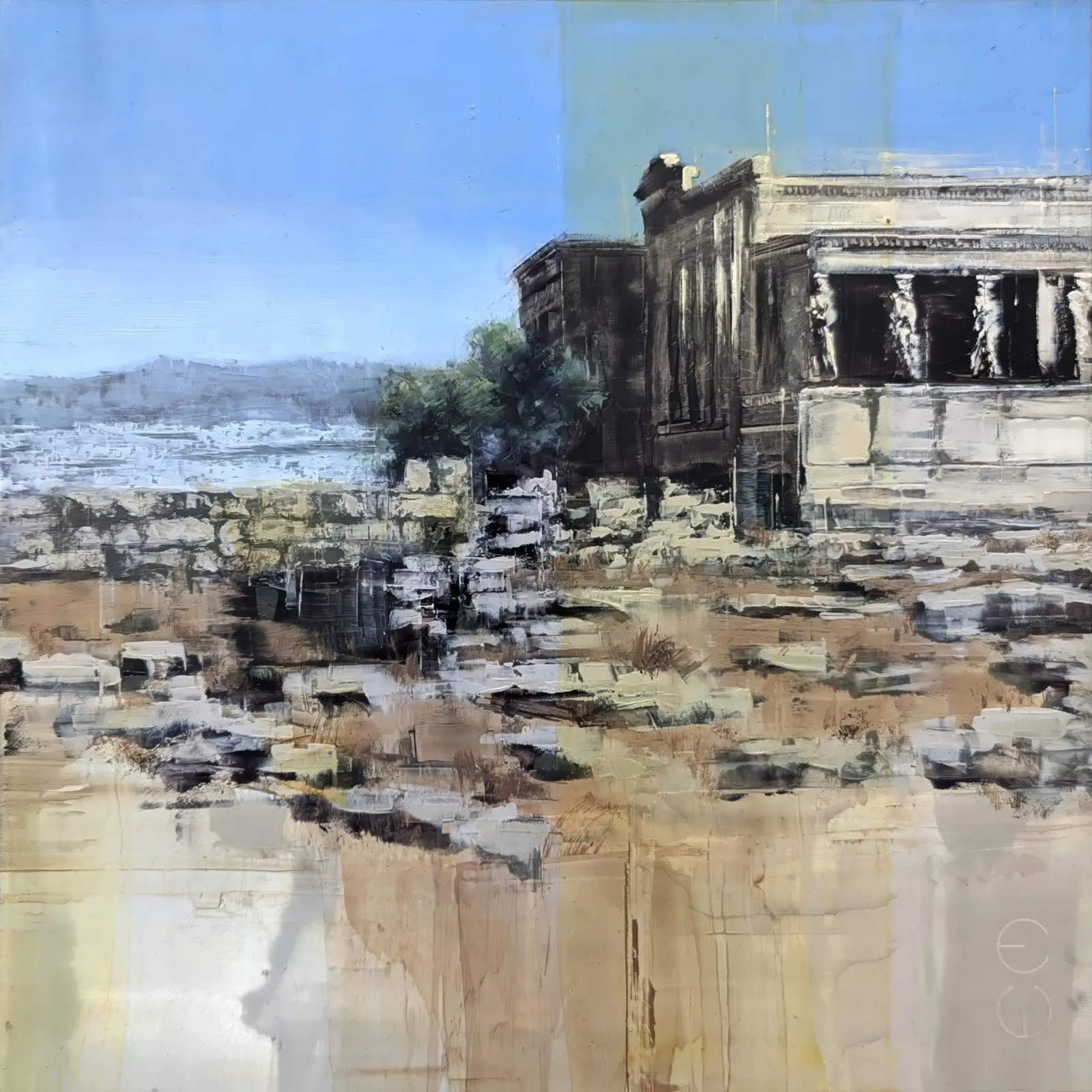 "ATHEN_24_01" - Rovine dell'Acropoli di Atene pellicola backlit da Eduard Warkentin Art