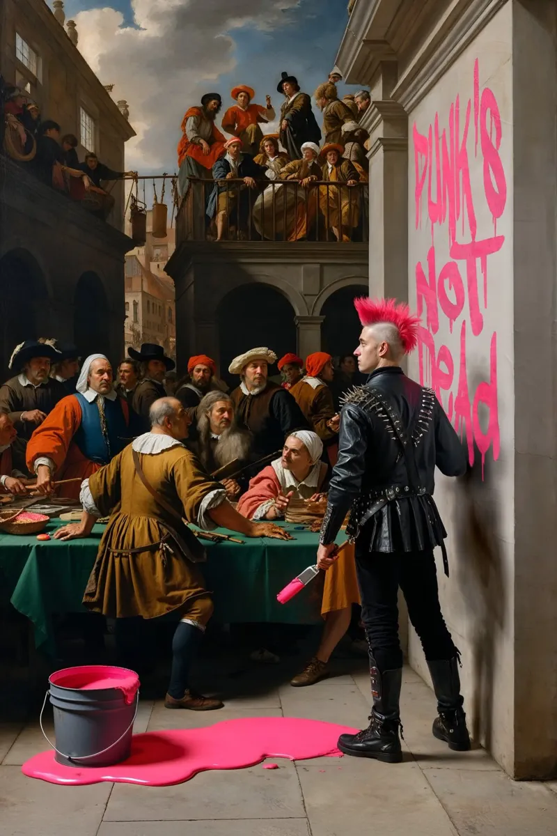 Il punk: in piedi contro una società decaduta | Esclusivo poster con telaio in alluminio da Renaissance Rebel