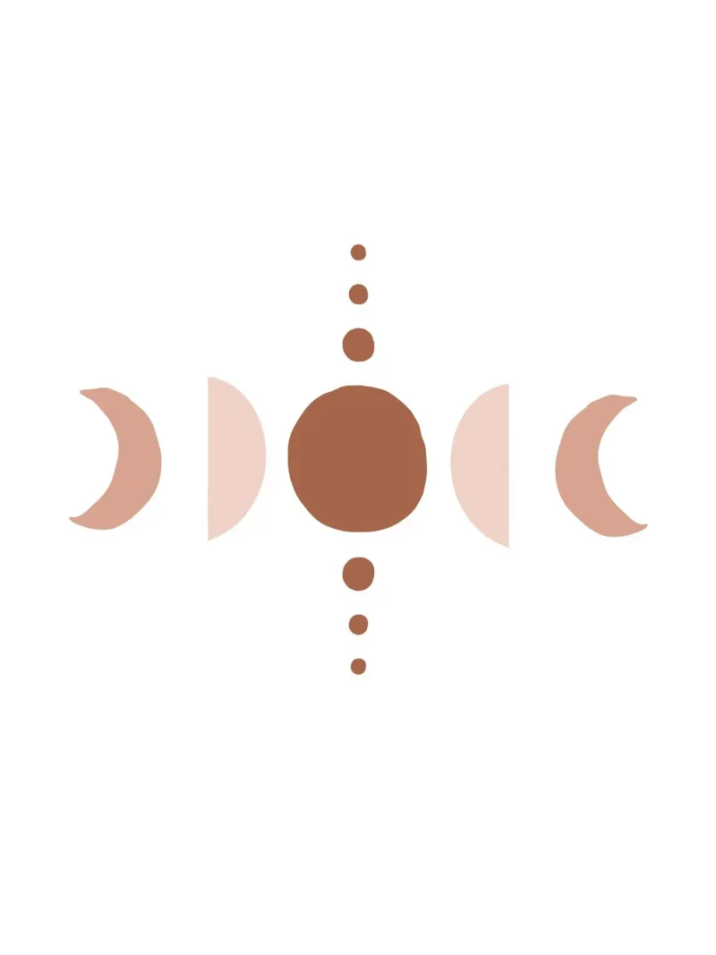 Maanfase ontwerp - Boho minimalisme canvas van Whole©