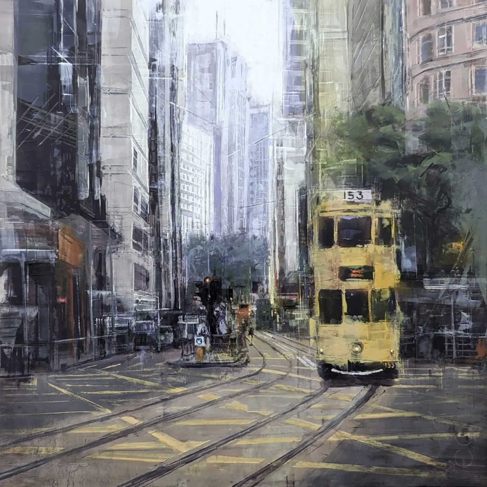 "HONG_KONG_24_02" - Vista sulla città carta hahnemühle da Eduard Warkentin Art