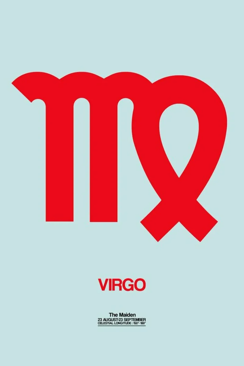 Virgo Zodiac Sign Red pellicola backlit da Naxart