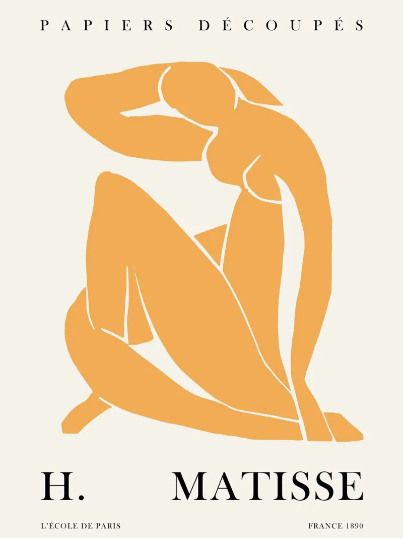 Figurina di Matisse - Forma d'arte classica poster con telaio in plastica da Whole©