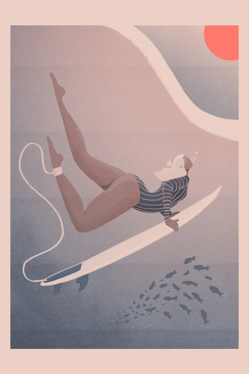 Veronika Grenzebach - Nel Blu poster con telaio in alluminio da The Artcircle