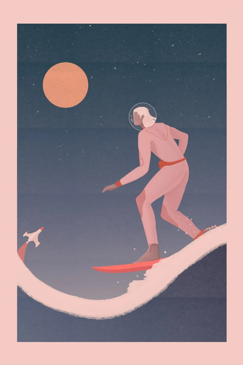 Veronika Grenzebach - Navegar en otros planetas poster con marco de aluminio de The Artcircle