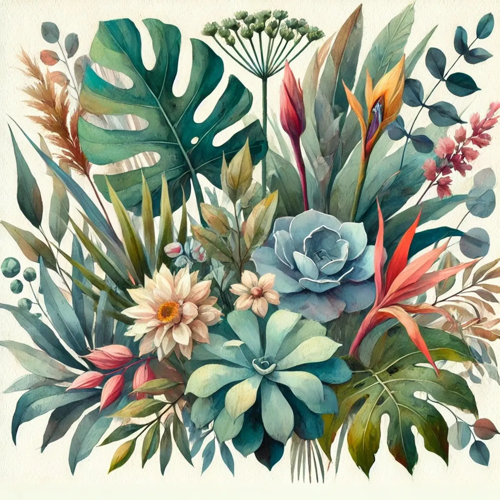 Botanical poster with wooden frame by Travel with Chris