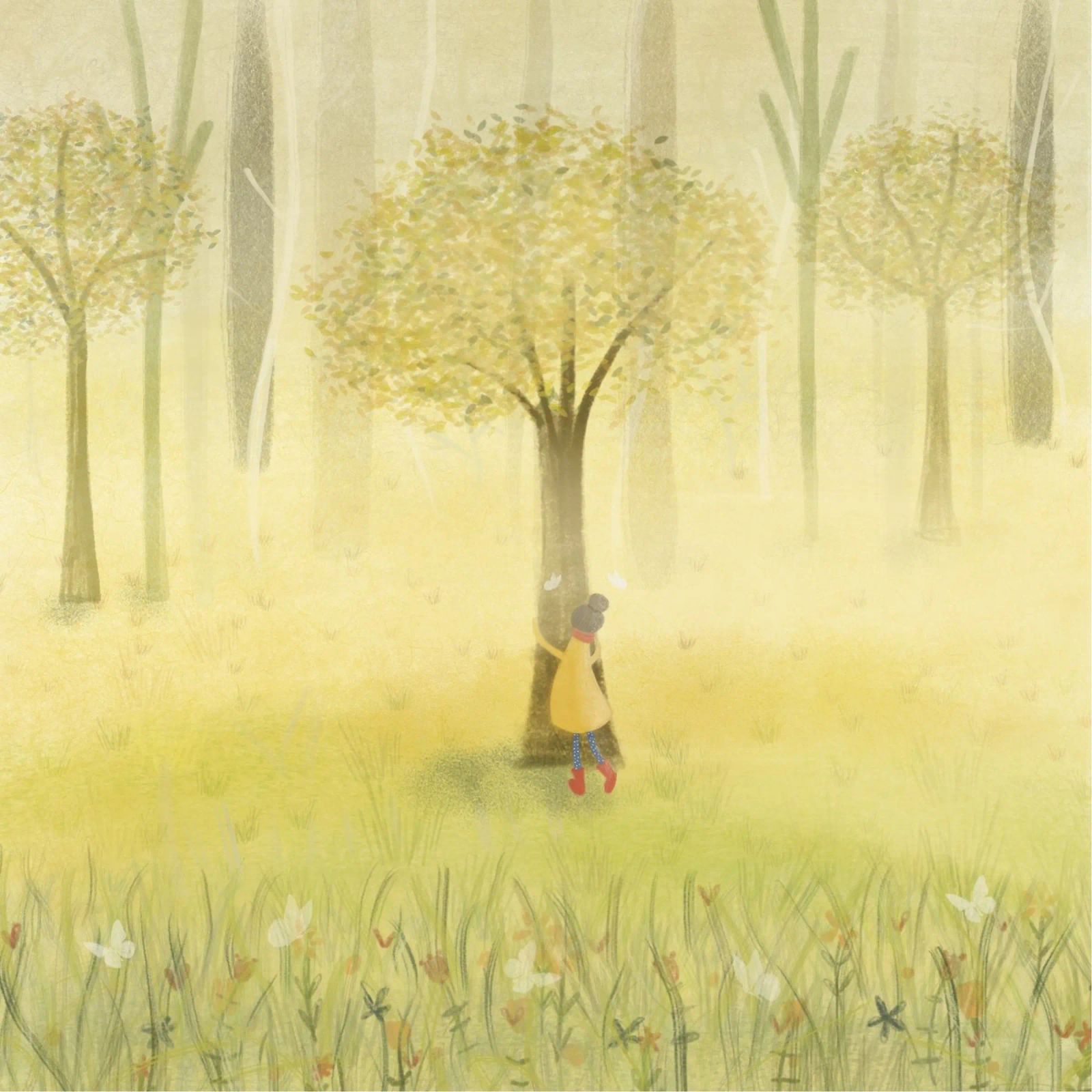 ABBRACCIARE UN ALBERO pellicola backlit da Inge Hauser Illustration