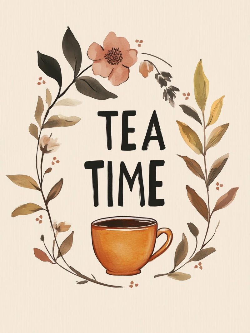 Tea Time (Version 2) carta hahnemühle da treechild
