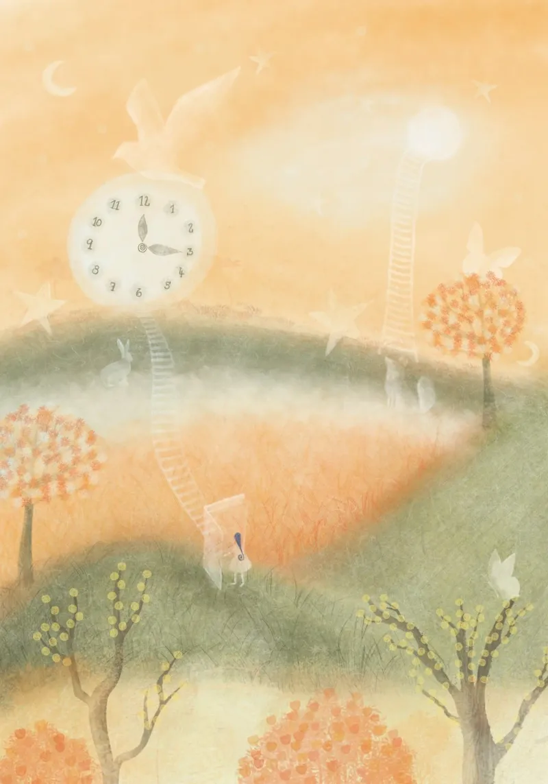 MONDO ARANCIONE poster con telaio in plastica da Inge Hauser Illustration