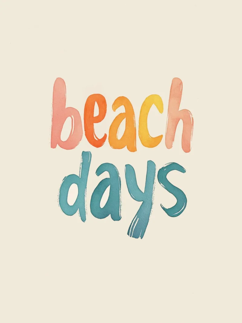 Beach Days No 3 carta hahnemühle da treechild