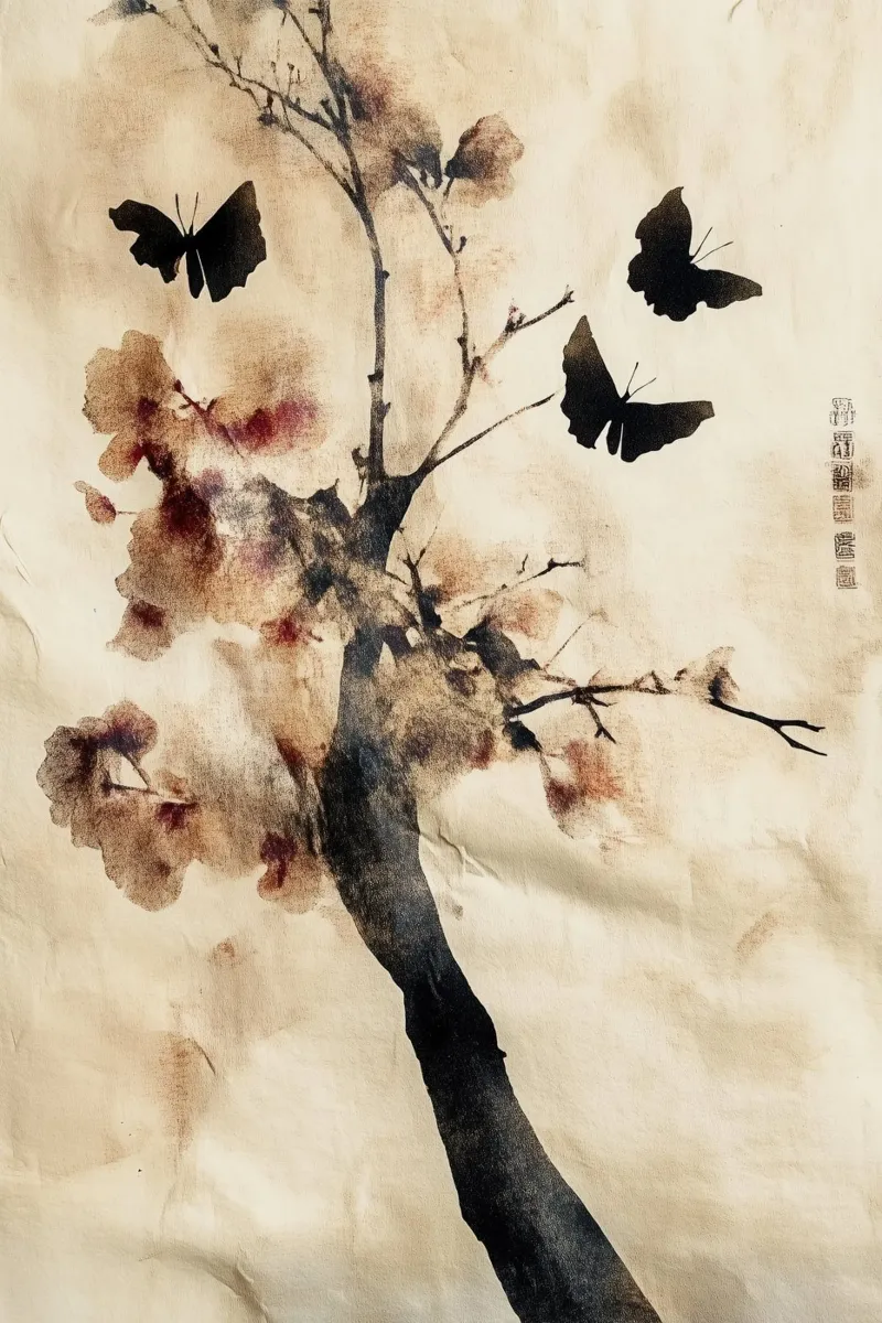 Cherry Butterflies poster da treechild