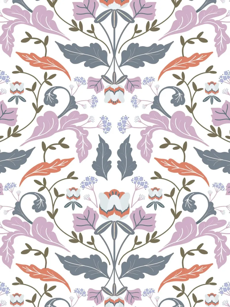 Victorian Tulip Tree Pattern Acryl-Glas von anisillustration
