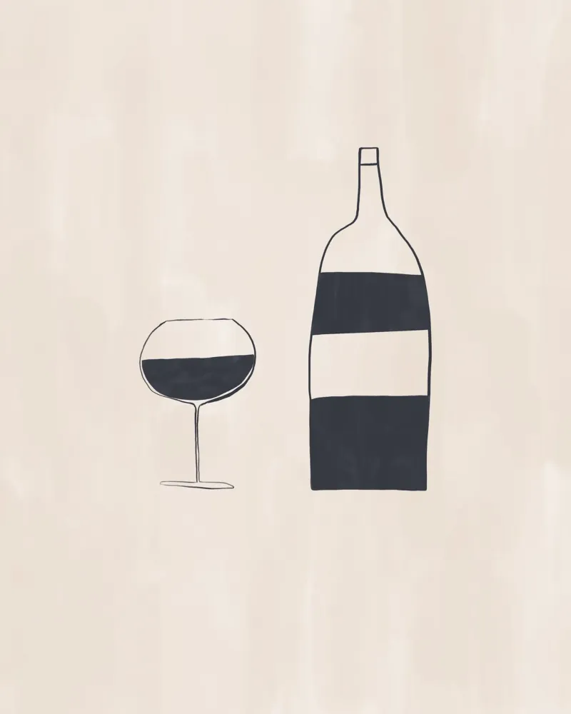 Vino poster da Ivy Green Illustrations