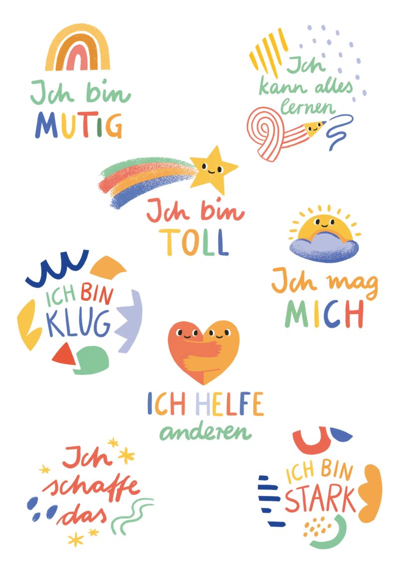 Affirmationen poster de VIERUNDFÜNFZIG