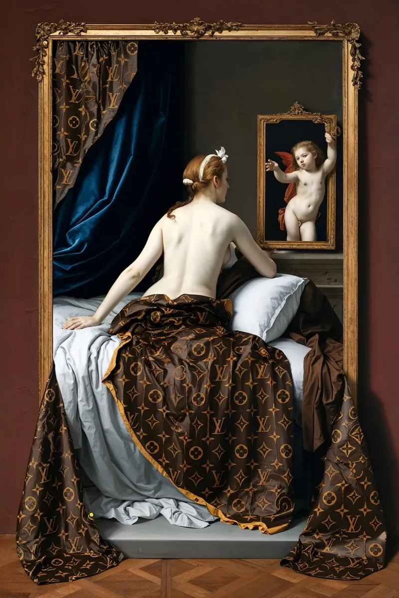 Riflessi di Venere: Lusso senza tempo e goccia limitata carta hahnemühle da Renaissance Rebel