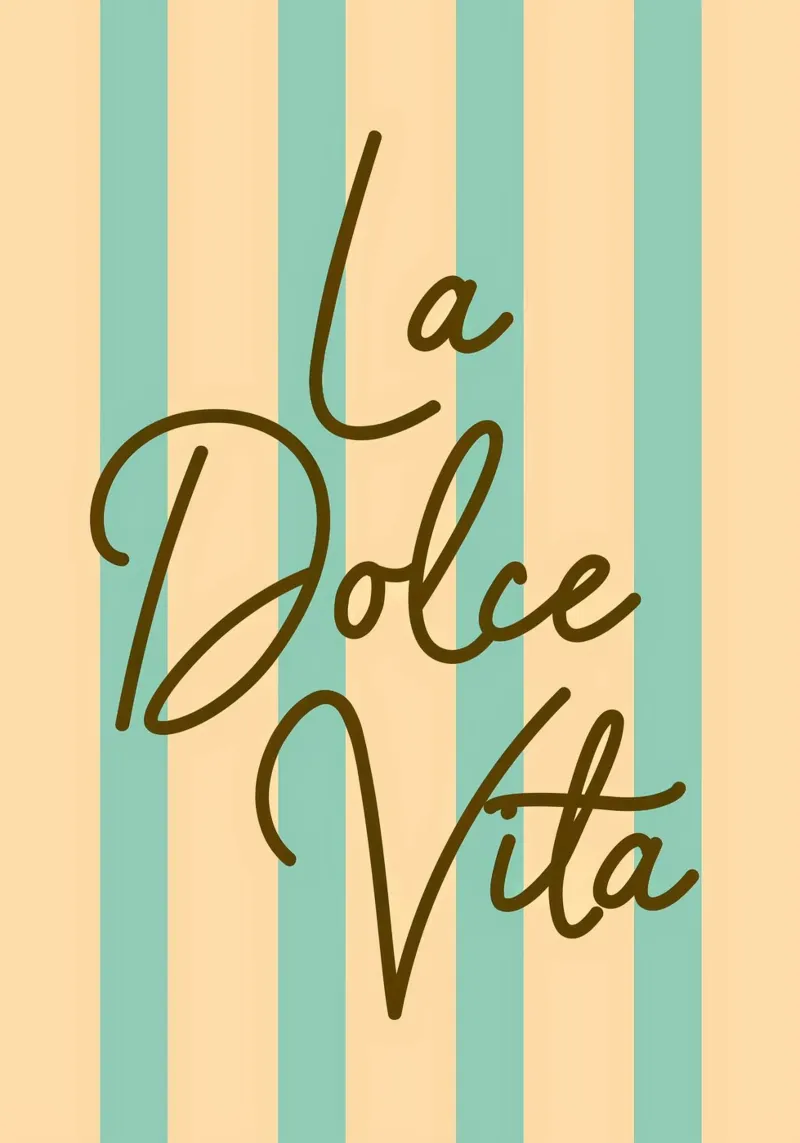 Rome | La Dolce Vita poster con telaio in legno da Ana Paniagua Design