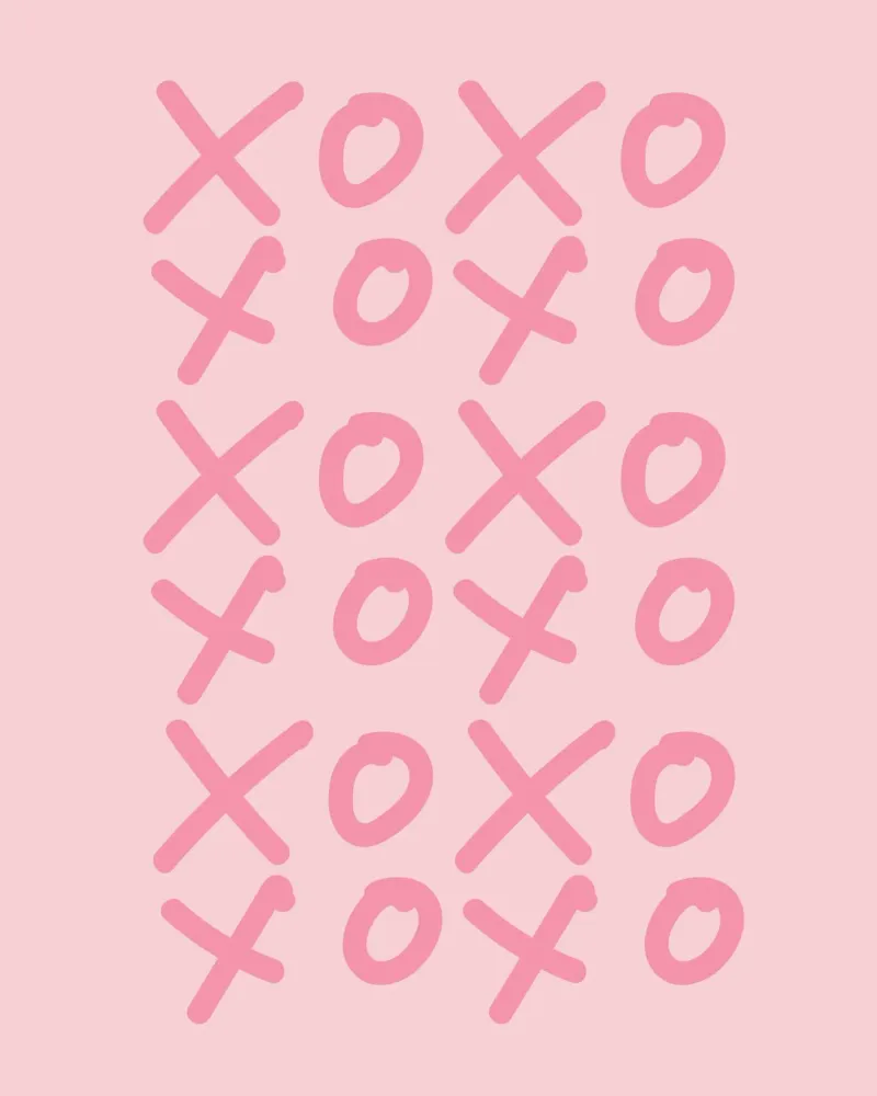 XOXO print Pink preppy wall art XO print Girly trendy poster con telaio in alluminio da pdigitalprints