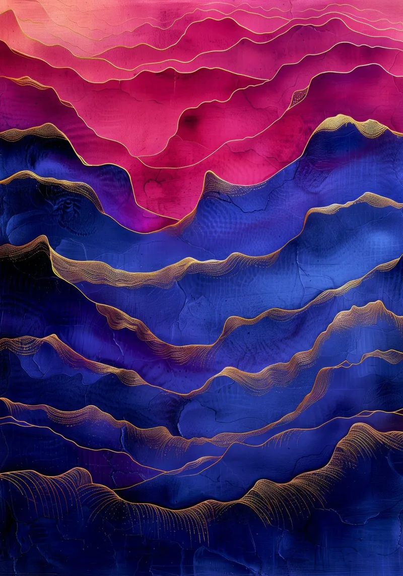 Astrazione blu e rosa pellicola backlit da Justyna Jaszke JBJart