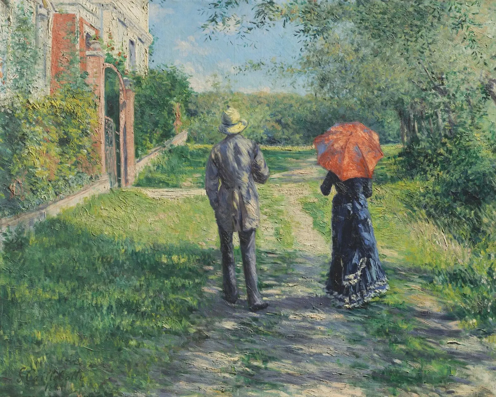 Gustave Caillebotte - Chemin Montant poster con telaio in legno da Timeless Artworks