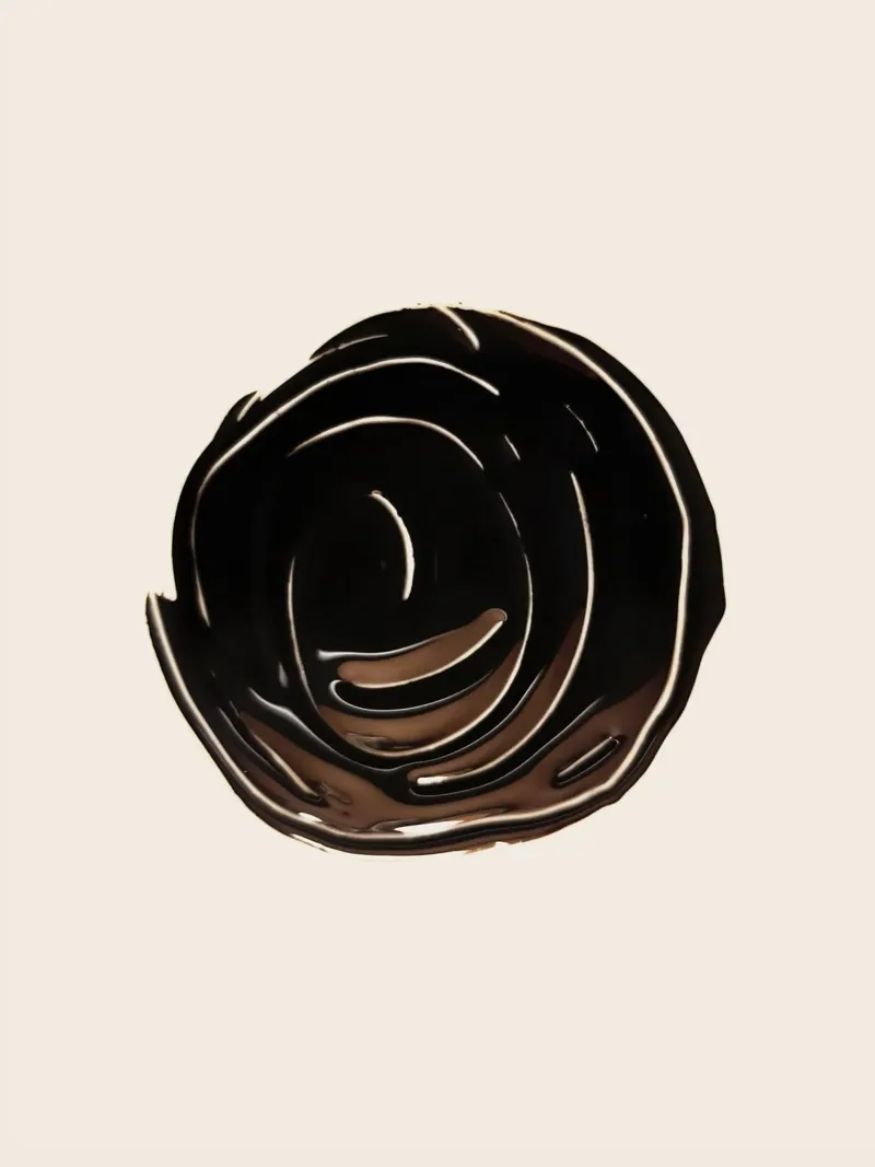 Ink Shape 2 | Minimal Abstract poster avec cadre en bois de sabidussi