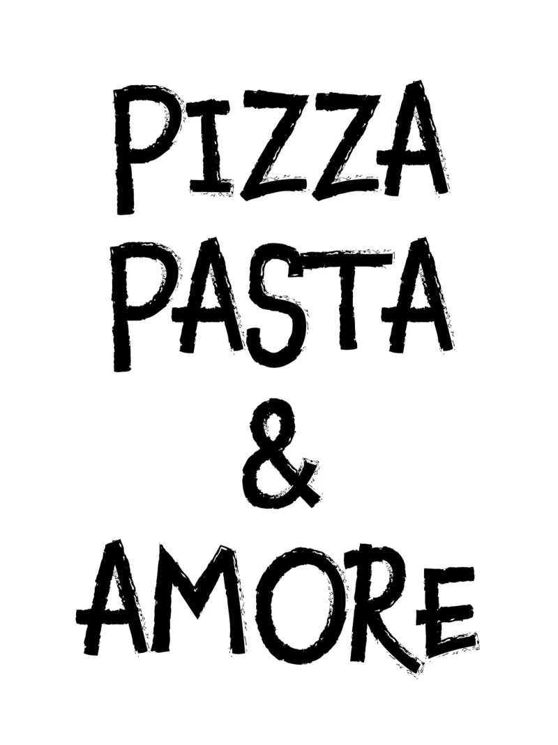 Pizza Pasta & Amore | Minimalist carta hahnemühle da Ana Paniagua Design