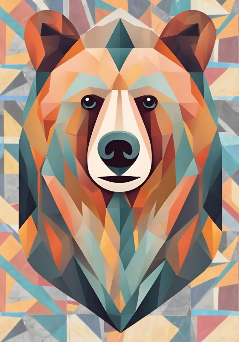 "Orso mistico" pellicola backlit da DesignArt