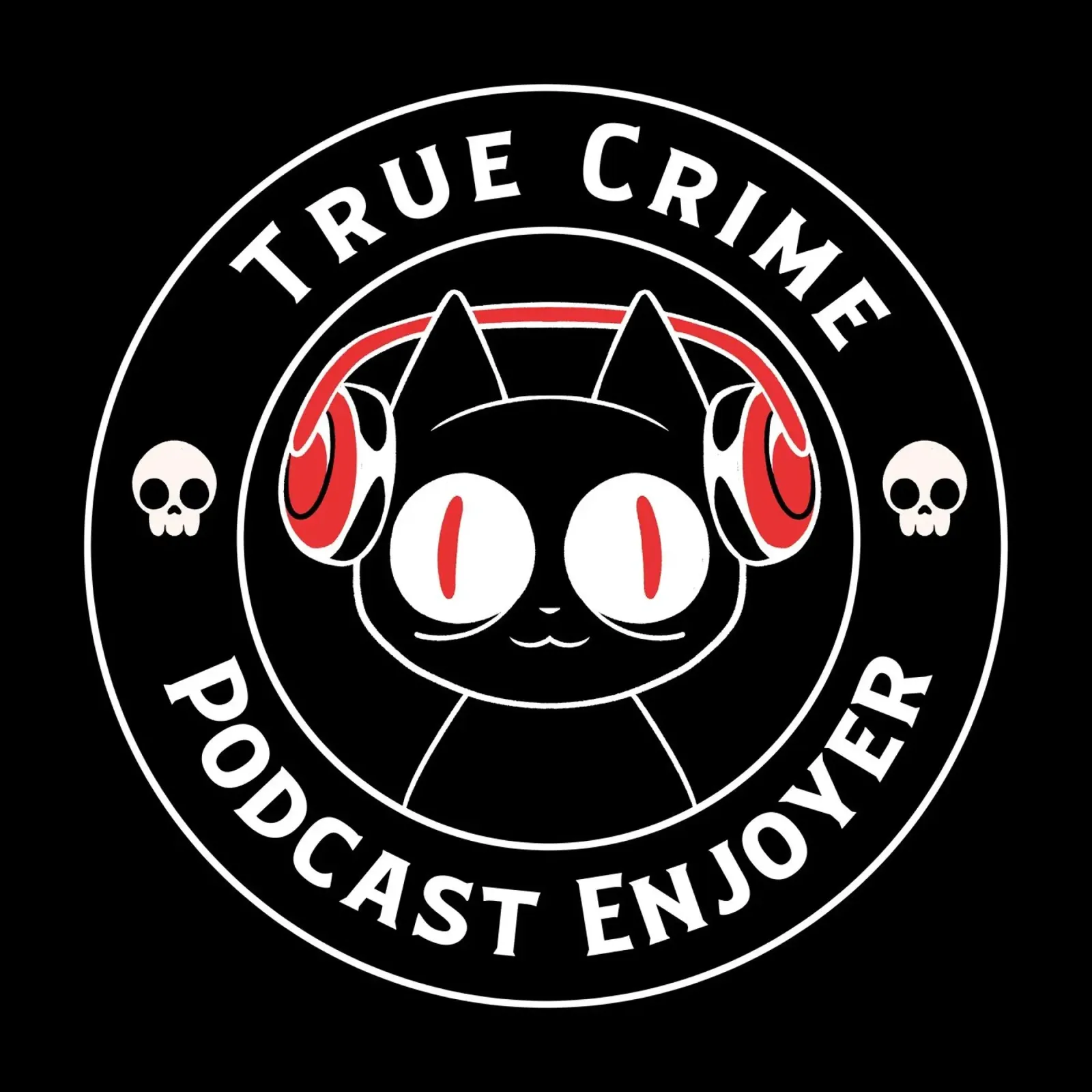 True Crime Podcast Listener Cat poster con telaio in alluminio da Tobe Fonseca