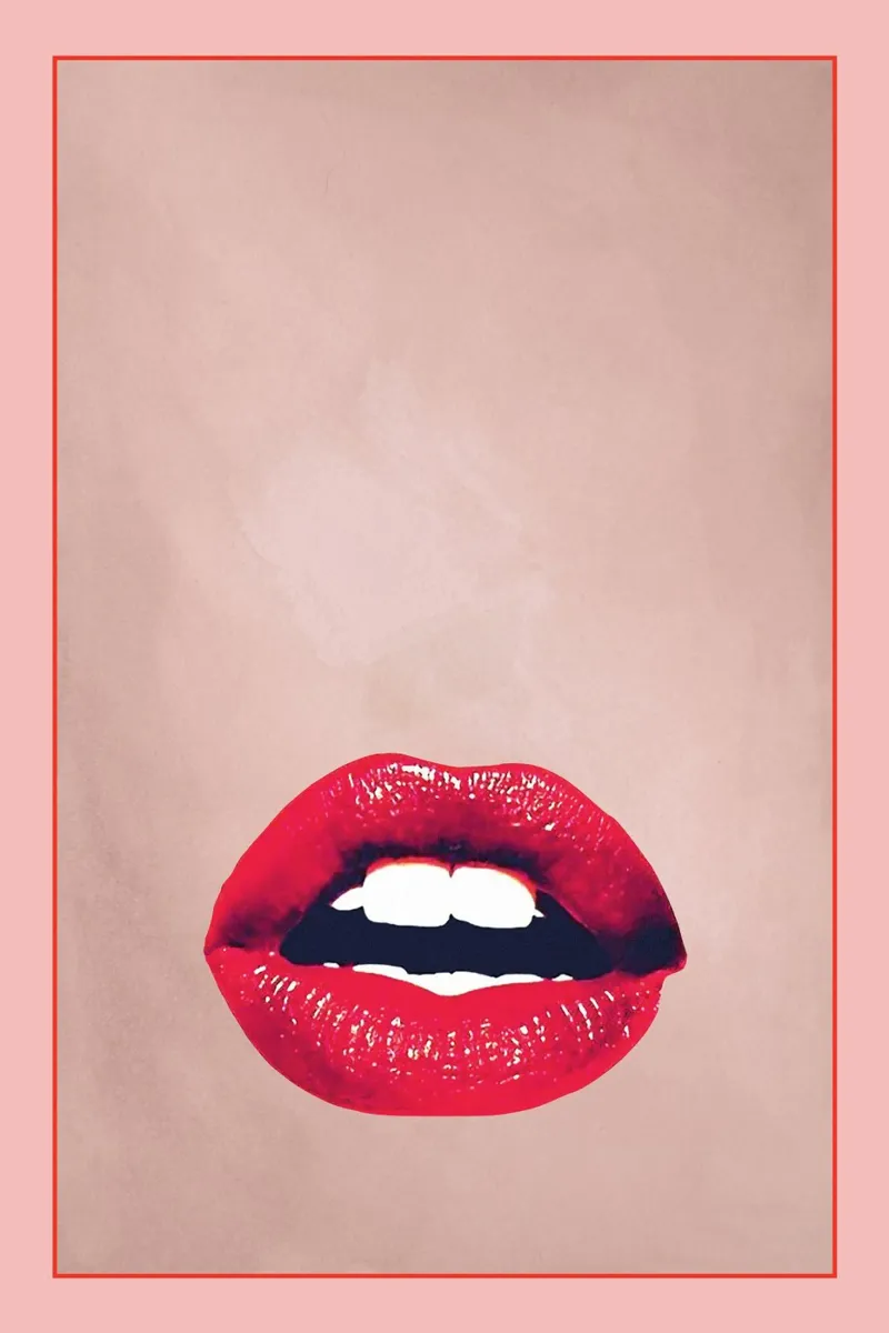 Red Lips Pink Pastel Art hahnemühle by Honeymoon Hotel